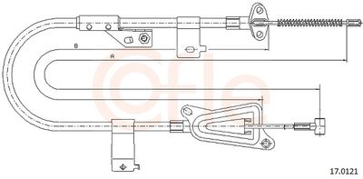 Тросик, cтояночный тормоз COFLE 17.0121