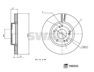 Bremžu diski SWAG 33 11 2386