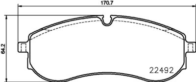 HELLA PAGID 8DB355039531 Bremžu uzliku kompl