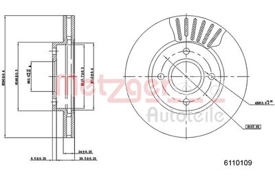 Тормозной диск METZGER 6110109