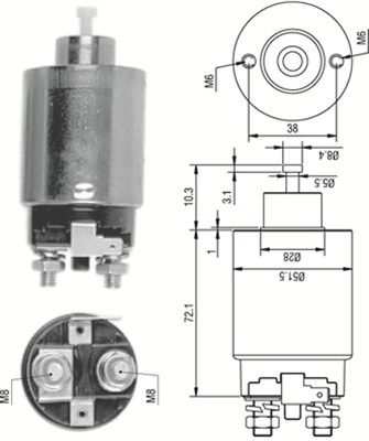 Ievilcējrelejs, Starteris MAGNETI MARELLI 940113050283