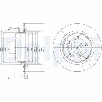 Тормозной диск DELPHI BG2676