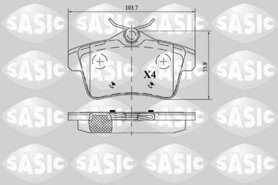 Bremžu uzliku kompl., Disku bremzes SASIC 6210064