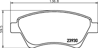 Bremžu uzliku kompl., Disku bremzes HELLA PAGID 8DB 355 010-541
