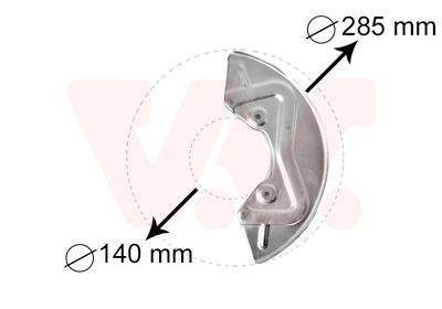 VAN WEZEL 5826371 Dubļu sargs, Bremžu