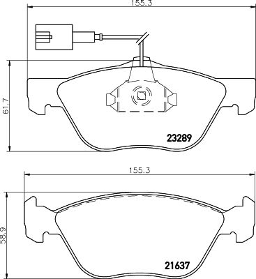 HELLA PAGID 8DB355007931 Bremžu uzliku kompl
