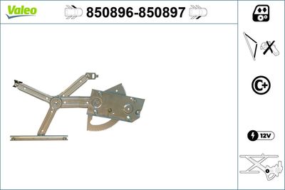 Стеклоподъемник VALEO 850896