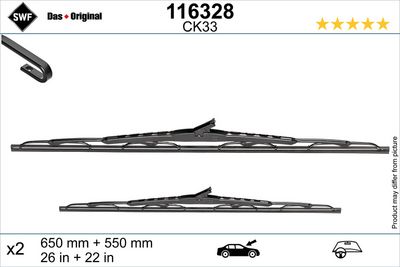 Stikla tīrītāja slotiņa SWF 116328