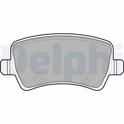 Комплект тормозных колодок, дисковый тормоз DELPHI LP2008