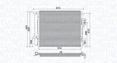 Конденсатор, кондиционер MAGNETI MARELLI 350203977000