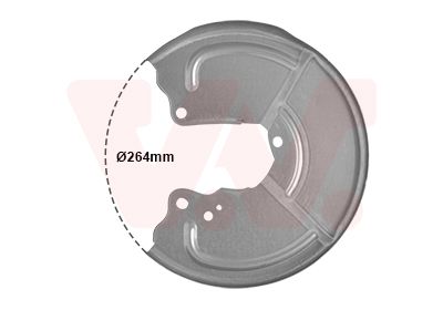 Dubļu sargs, Bremžu disks VAN WEZEL 1754373
