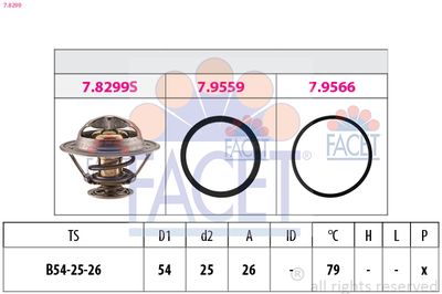 Termostats, Dzesēšanas šķidrums FACET 7.8299