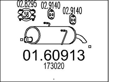 Глушитель выхлопных газов конечный MTS 01.60913
