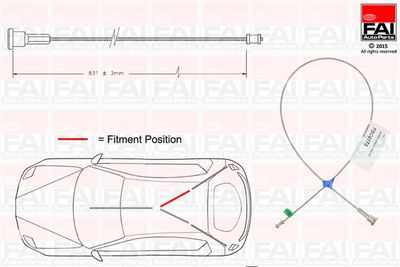 Тросик, cтояночный тормоз FAI AutoParts FBC0173