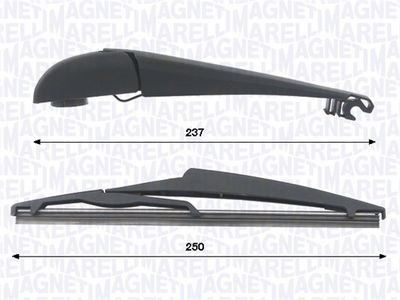 Stikla tīrītāju sviru kompl., Stiklu tīrīšanas sistēma MAGNETI MARELLI 000723180472
