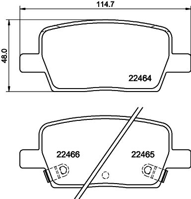 Bremžu uzliku kompl., Disku bremzes HELLA PAGID 8DB 355 039-081