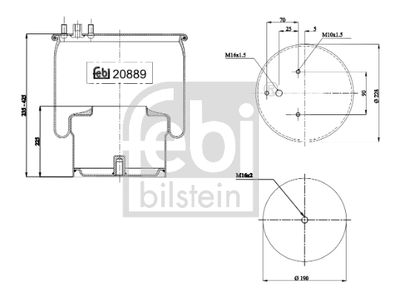 Pneimoatsperes spilvens, Pneimopiekare FEBI BILSTEIN 20889