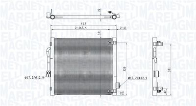 Конденсатор, кондиционер MAGNETI MARELLI 350203107700