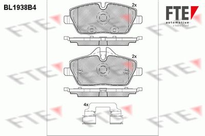 Bremžu uzliku kompl., Disku bremzes FTE 9010529