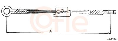 Тросик, cтояночный тормоз COFLE 92.11.5451