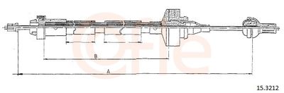 Трос, управление сцеплением COFLE 92.15.3212