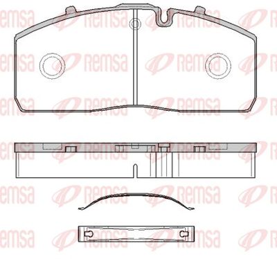 Bremžu uzliku kompl., Disku bremzes REMSA JCA 1790.00