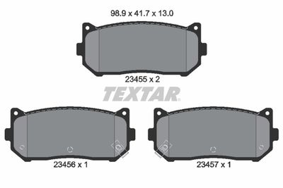 Bremžu uzliku kompl., Disku bremzes TEXTAR 2345501