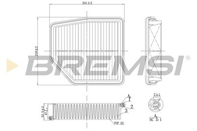 Gaisa filtrs BREMSI FA1183