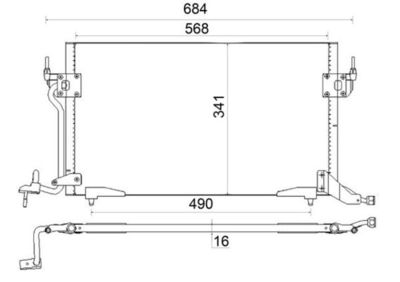 Конденсатор, кондиционер MAHLE AC 182 001S