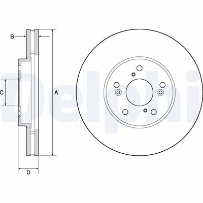 Тормозной диск DELPHI BG4687