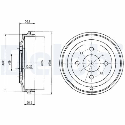 Bremžu trumulis DELPHI BF389