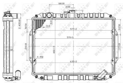 NRF 503486 Radiators, Motora dzesēšanas sistēma
