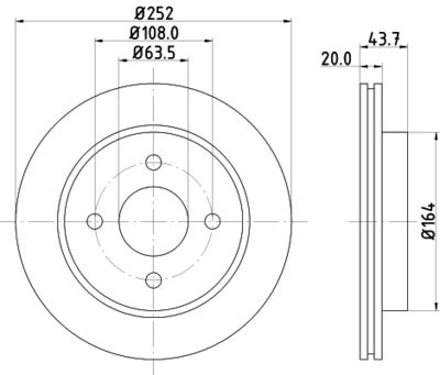 Bremžu diski HELLA PAGID 8DD 355 103-391