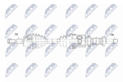Приводной вал NTY NPW-FR-178
