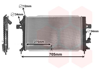 Radiators, Motora dzesēšanas sistēma VAN WEZEL 37002383