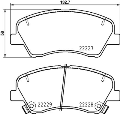 Bremžu uzliku kompl., Disku bremzes HELLA PAGID 8DB 355 036-501