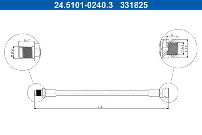 Тормозной шланг ATE 24.5101-0240.3
