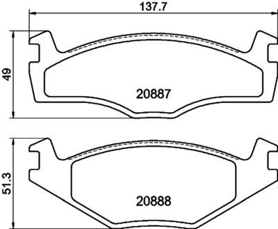 Bremžu uzliku kompl., Disku bremzes HELLA PAGID 8DB 355 017-501