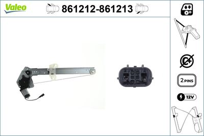 Стеклоподъемник VALEO 861212