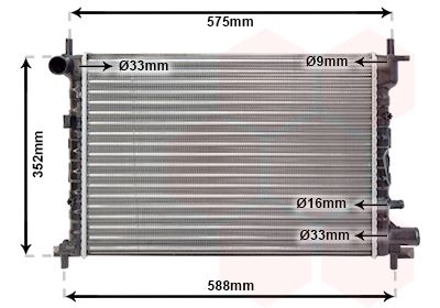 Radiators, Motora dzesēšanas sistēma VAN WEZEL 18002219