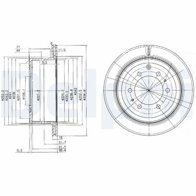 Тормозной диск DELPHI BG3188