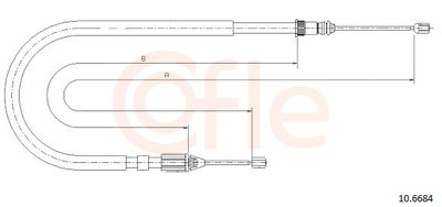 Тросик, cтояночный тормоз COFLE 92.10.6684
