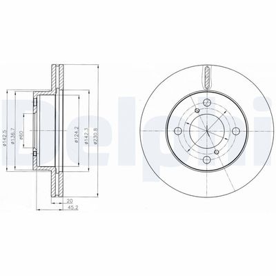 Тормозной диск DELPHI BG4271C