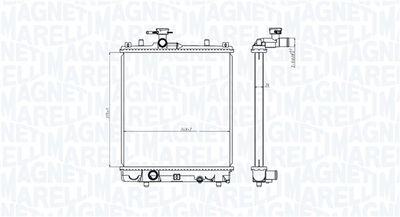 Радиатор, охлаждение двигателя MAGNETI MARELLI 350213186100