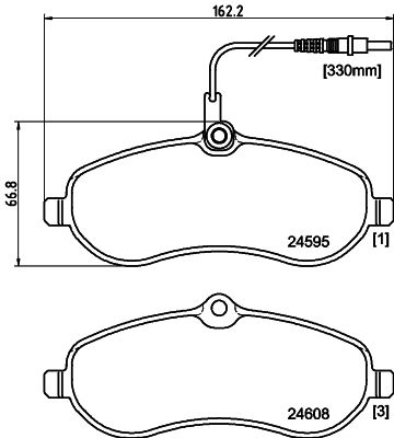 HELLA PAGID 8DB355013411 Bremžu uzliku kompl