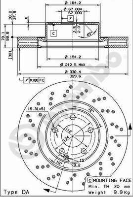 Bremžu diski BREMBO 09.7960.11