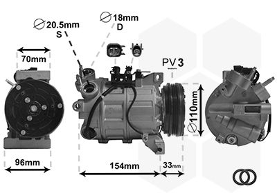 Компрессор, кондиционер VAN WEZEL 5900K183