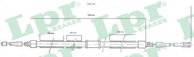 Тросик, cтояночный тормоз LPR C0039B