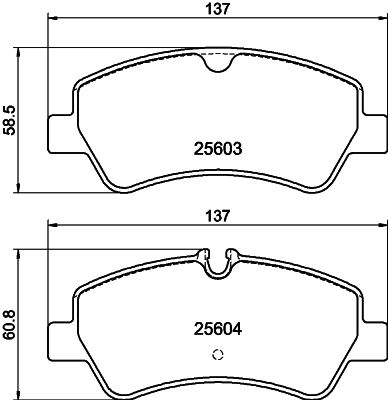 HELLA PAGID 8DB355020721 Bremžu uzliku kompl