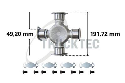 Šarnīrs, kardānvārpsta TRUCKTEC AUTOMOTIVE 03.34.014
